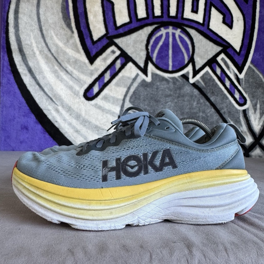 Size 11 - HOKA Bondi 8 Men's Lace Up Running Sneakers Goblin Blue 1123202-GBMS